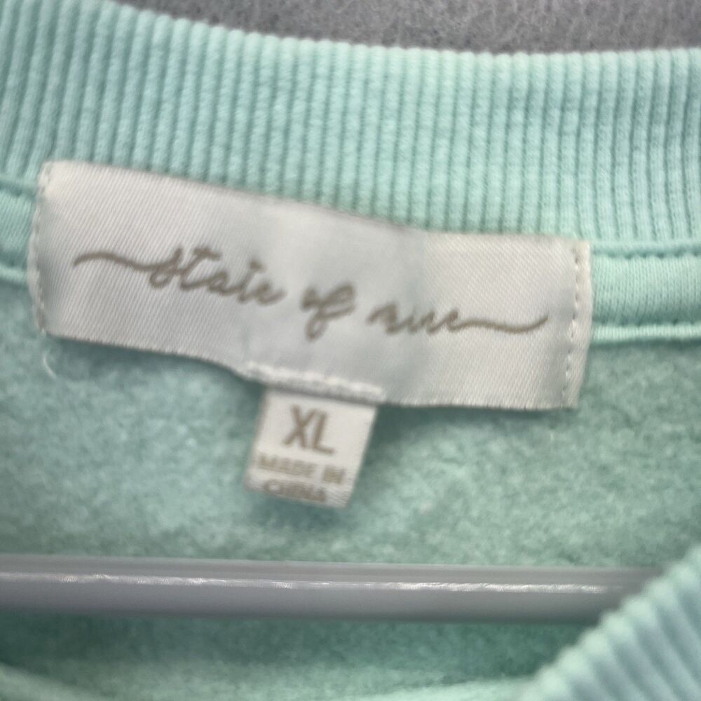 State of Mine Mint XL Sweatshirt Deck The Halls Christmas Puffy - Picture 6 of 11